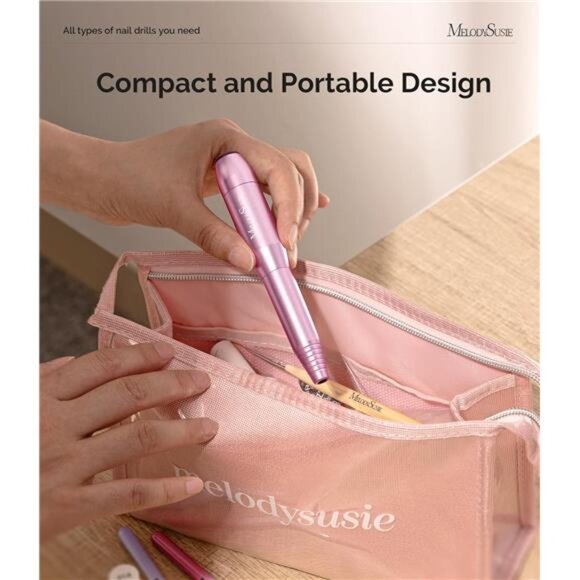 Electric Nail Drill Machine,PC120I Portable Electric Nail File Efile Set Acrylic - Picture 3 of 7